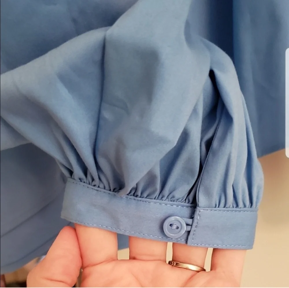 WORTHINGTON WOMEN’S SWISS BLUE BLOUSE - Picture 5 of 6